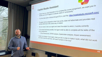 Associate Professor: 'The students have to develop an AI assistant based on the syllabus and fact-check its answers'